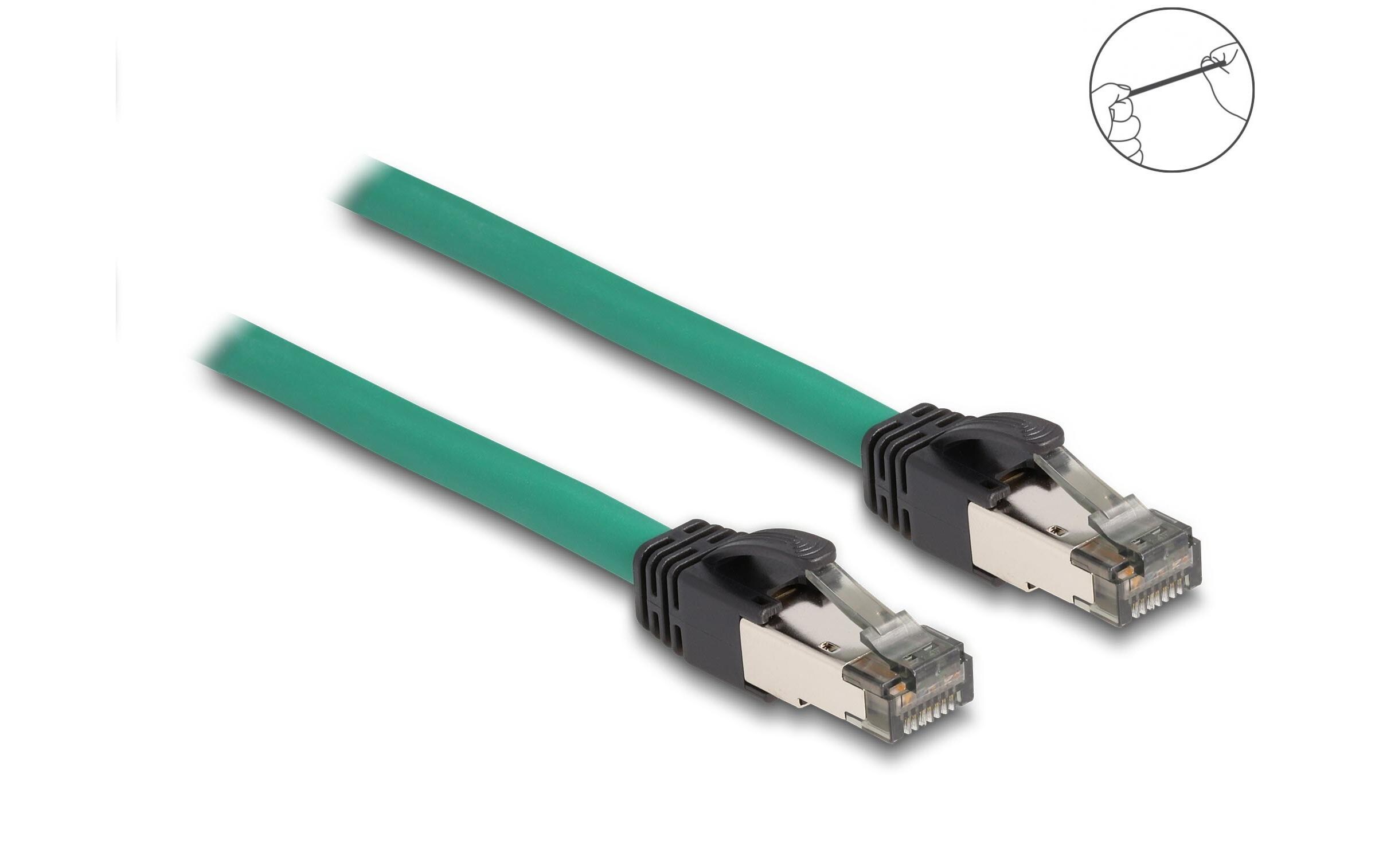 Patchkabel PROFINET Cat 5e, SF/UTP, 5 m, GrünDelock RJ45 Kabel PROFINET SF/UTP 5 m