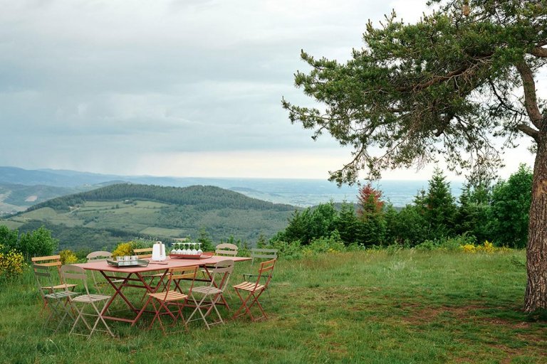 Fermob Caractère tuintafel 128x128 Cotton White