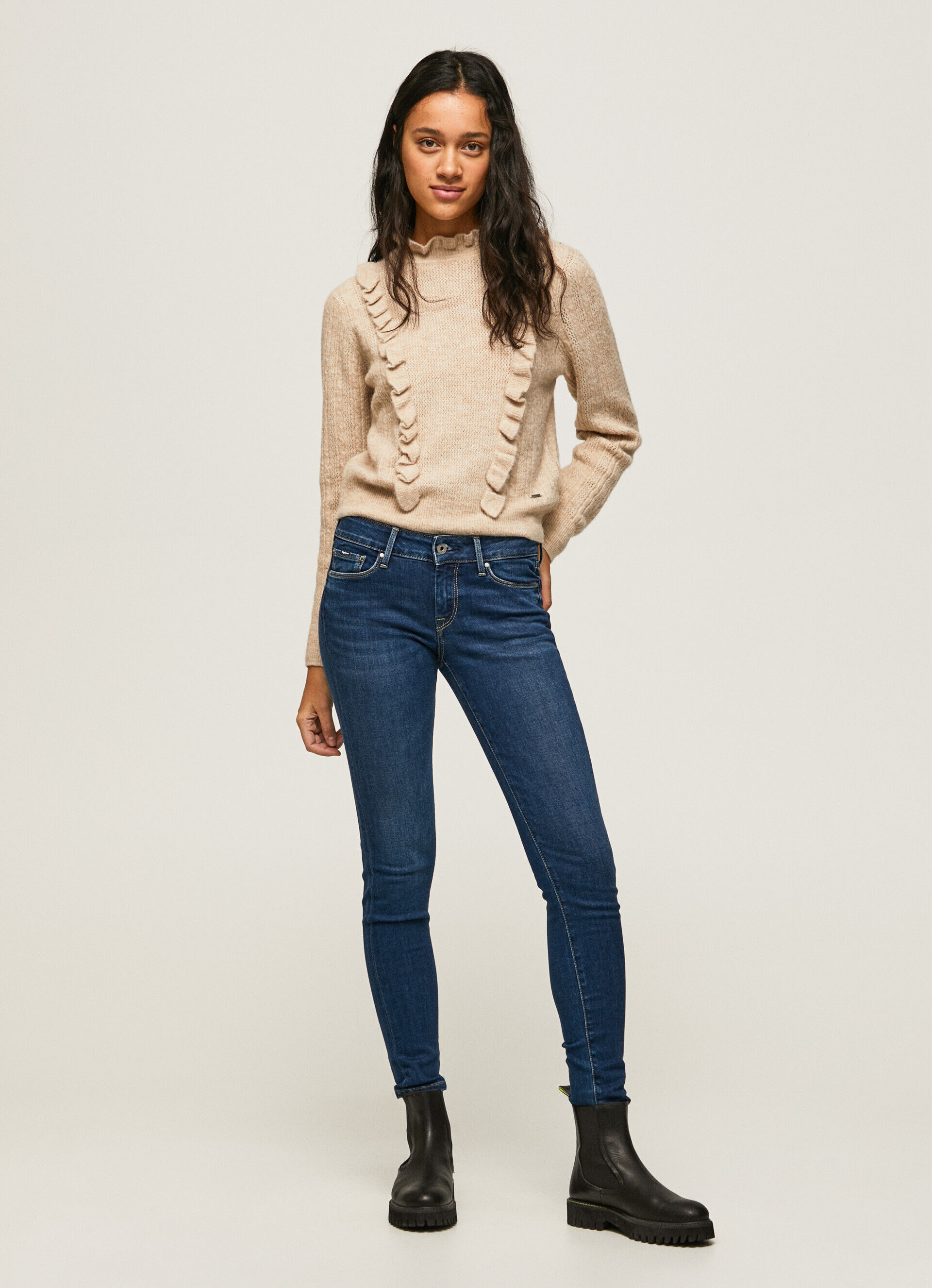 Calça jeans skinny de cintura média SOHO FIT - jeans