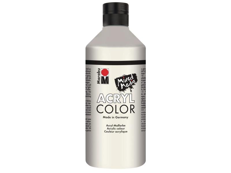 Marabu Acrylfarbe Acryl Color 500 ml Weiss Acrylmalfarbe