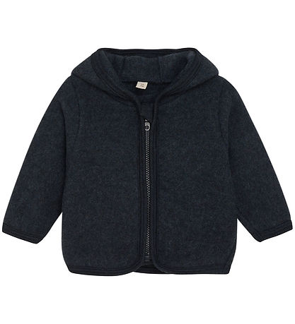 Huttelihut Cardigan - Uldfleece - Navy m. ?rer