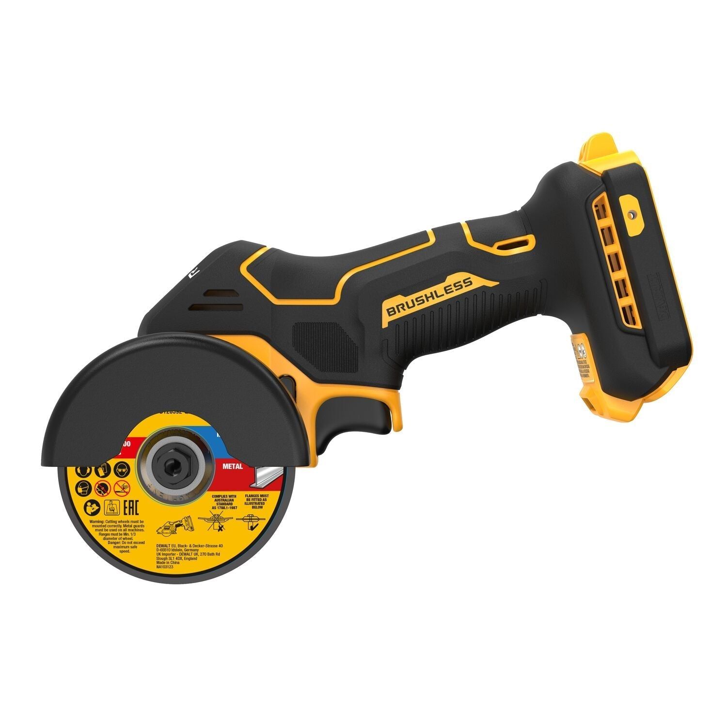 DeWALT DCS438N Accu slijpmachine 76mm 18V XR Basic Body