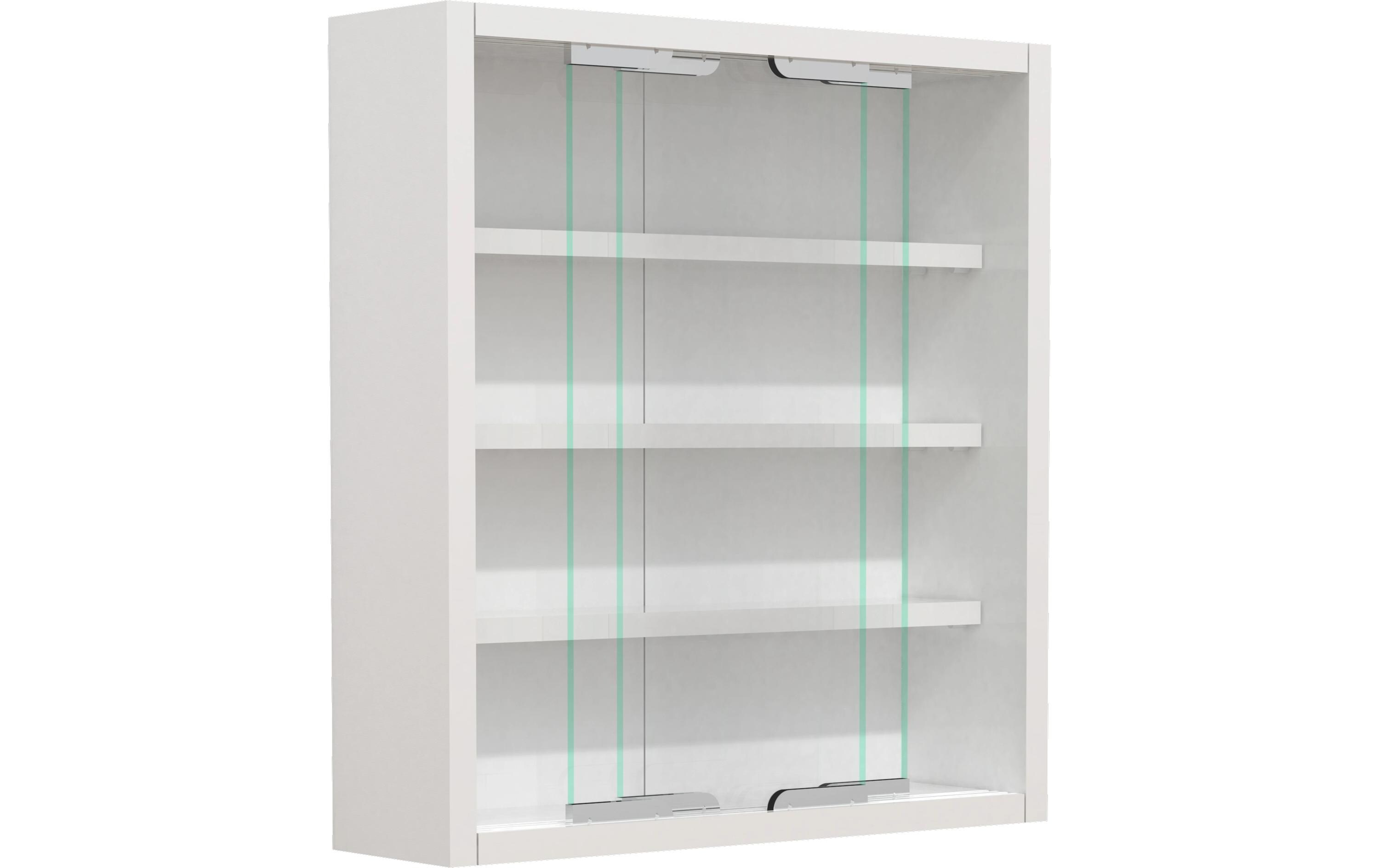 Vitrine Agisa S 37 x 40 cm, WeissHängevitrine für die Wandmontage