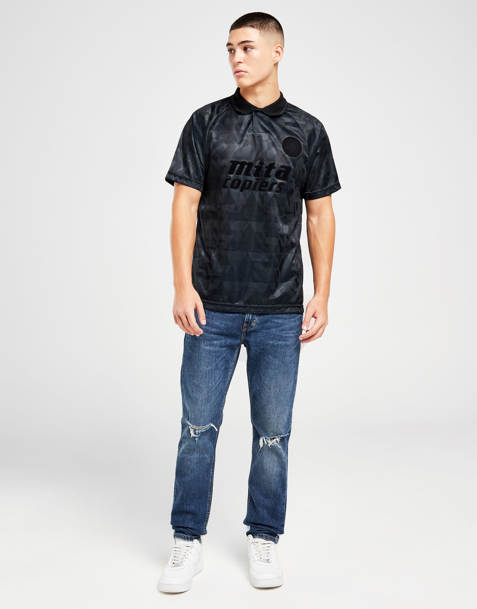 Score Draw Maillot Rétro Aston Villa FC 90 Blackout Homme