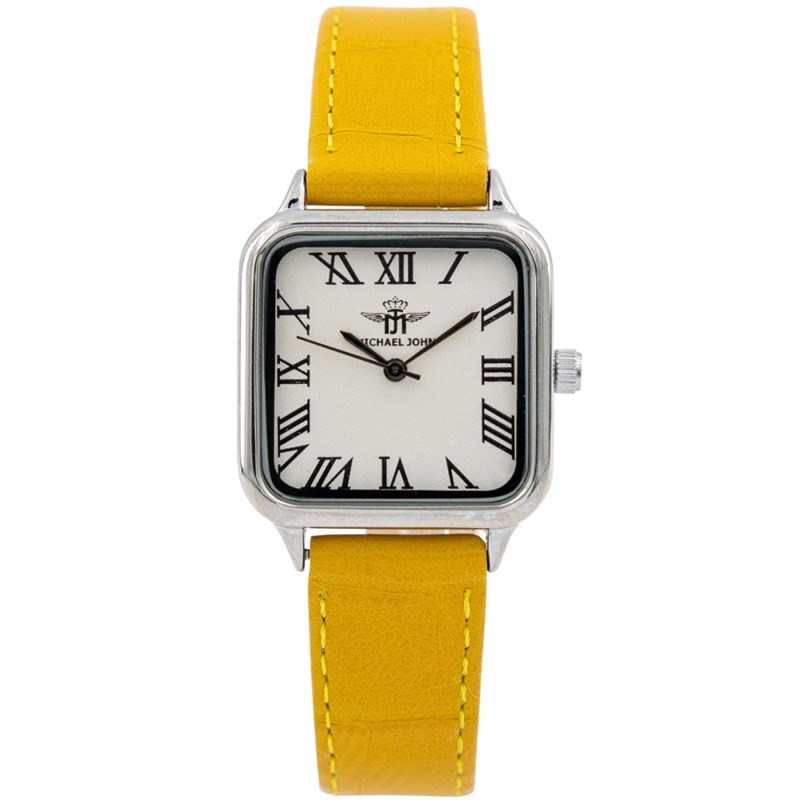 Coffret montre Femme M. JOHN bracelet Cuir Jaune