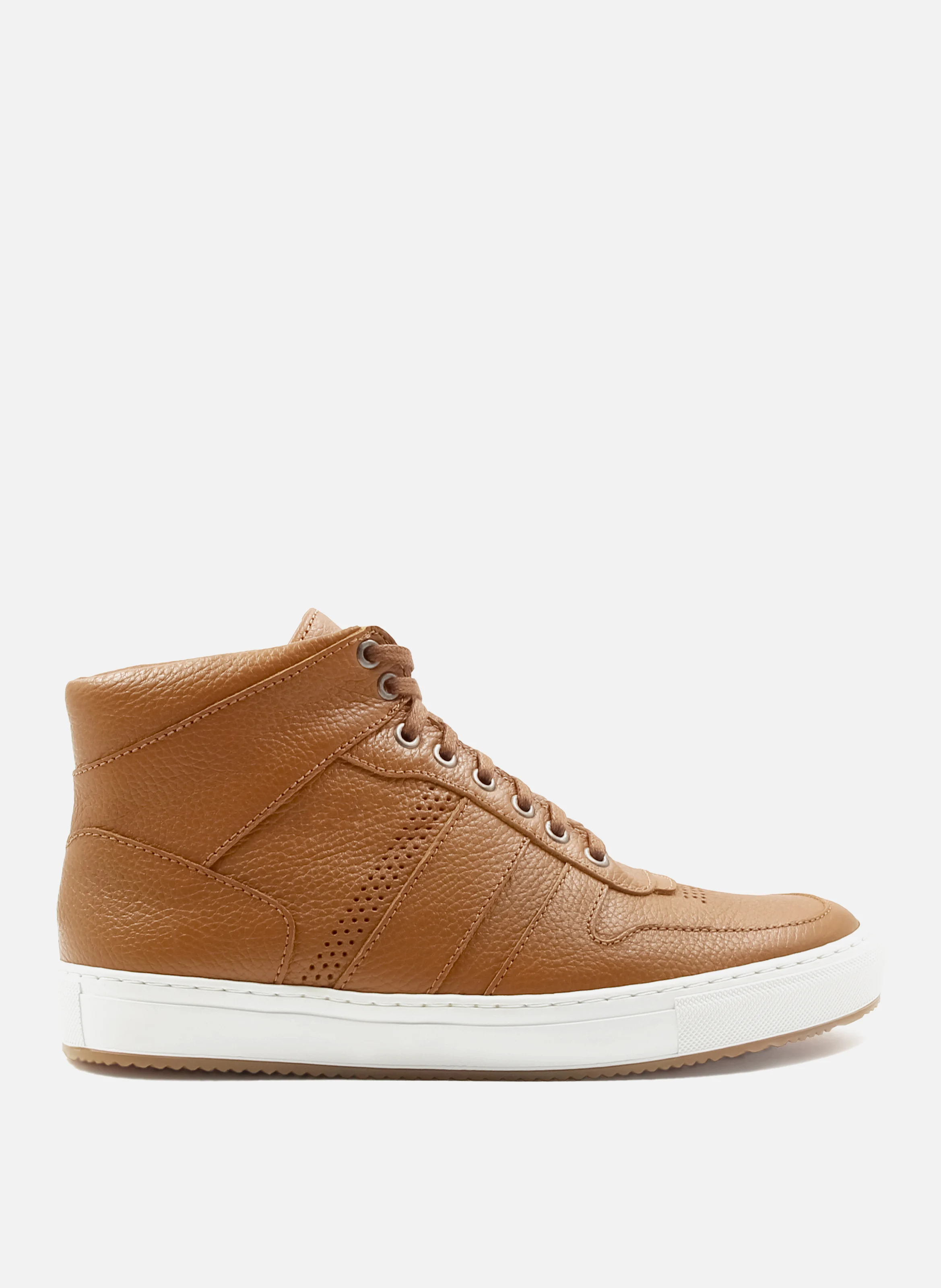 Baskets gaspard cuir grainé | Marron