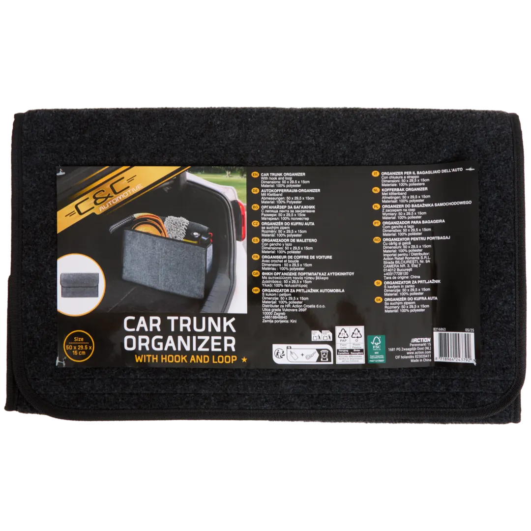 C&C kofferbak organizer 50 x 29,5 x 15 cm