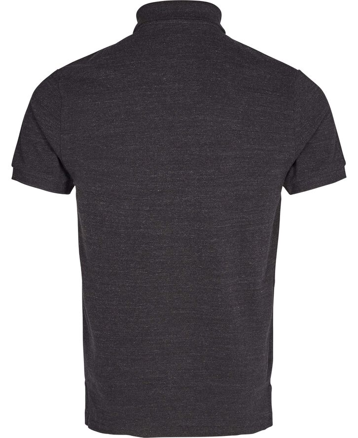 Polo Ralph Lauren Custom Slim Fit Mesh Polo Sort/hvid