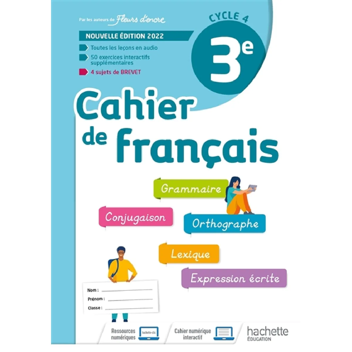 Cahier de français 3e, cycle 4