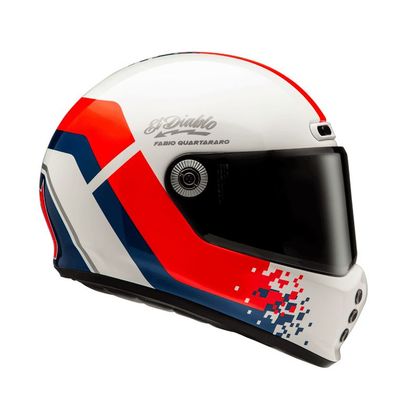 Casque Hjc V10 - FQ20 RETRO - Bleu / Rouge