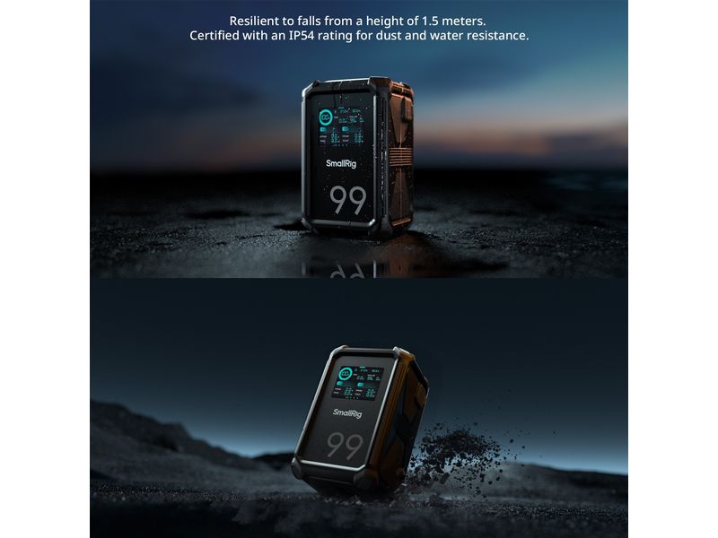 Smallrig Videokamera-Akku X-Touch Smart Triple-Proof V-Moun Batterie mit 2.0-Zoll-HD-Farb-Touchscreen