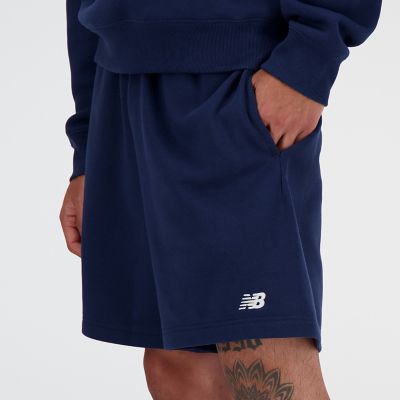New BalanceFrench Terry Short 7 Inch - blau