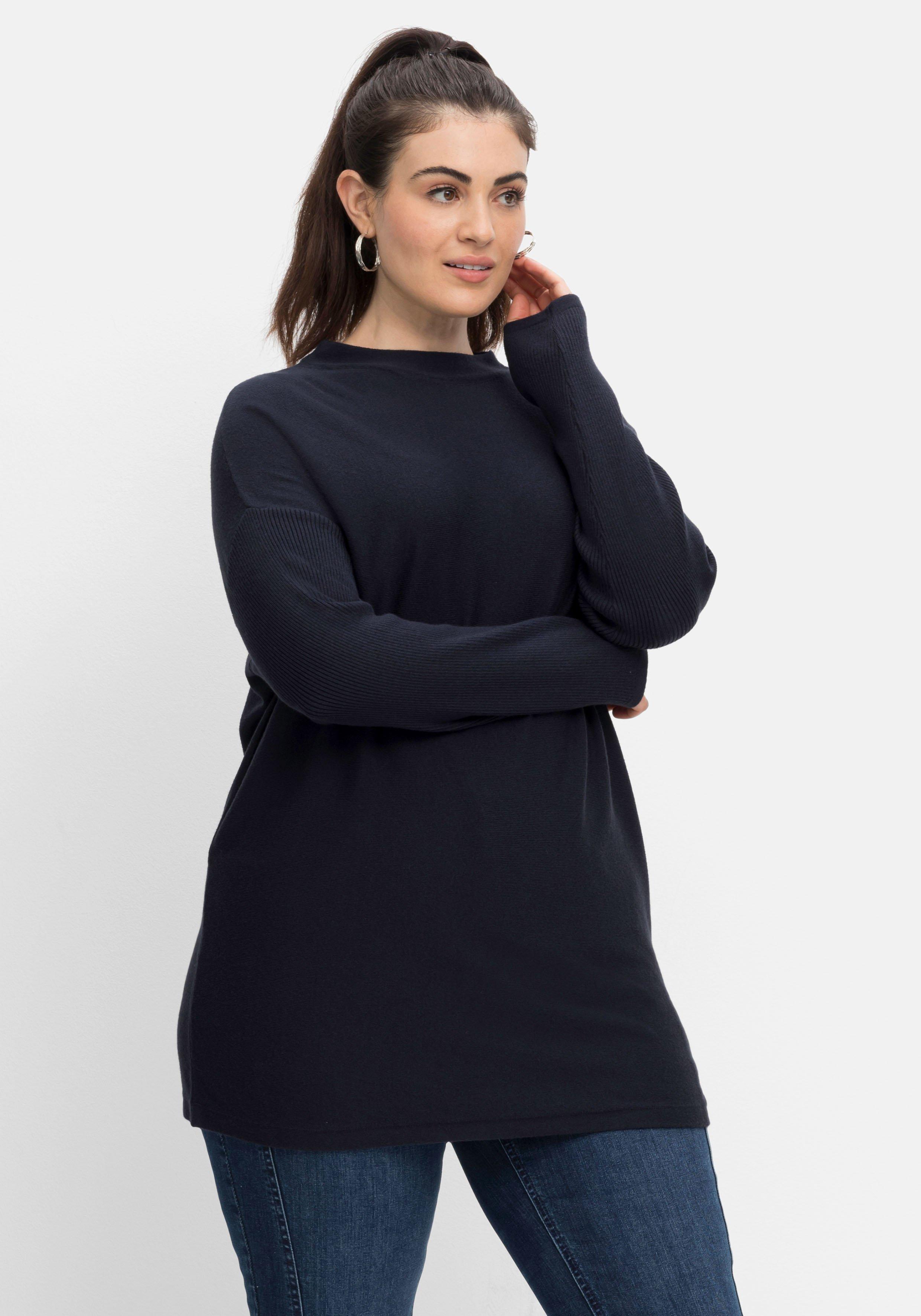 Pullover mit Stehkragen, in flauschiger Qualität