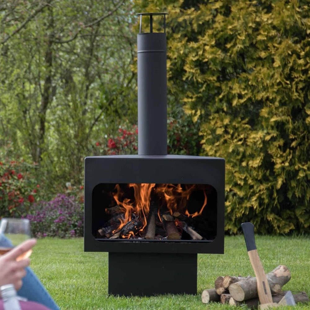 Cheminée jersey xl acier noir 81076