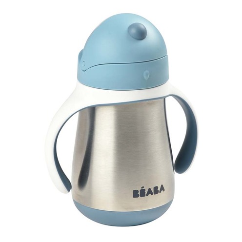 Tasse paille inox Bleu - BEABA