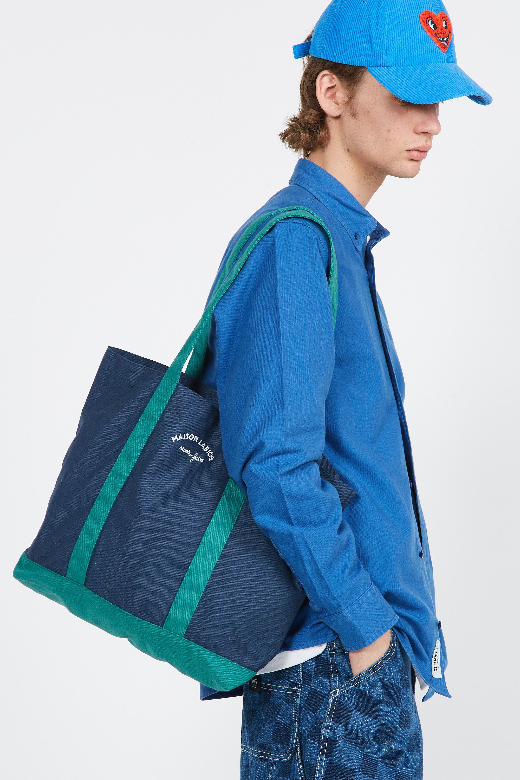 MAISON LABICHE Sac shopping OZANAM SAVOIR FAIRE Bleu