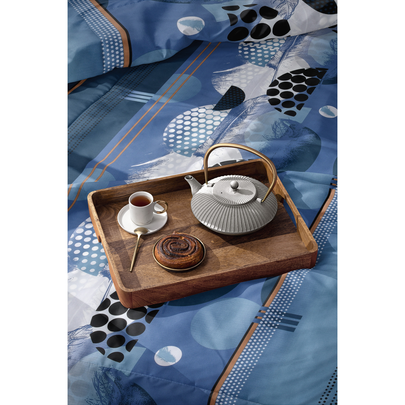 Bettwäsche Microfaser Himmelreich blau 50x70 Kissenbezug