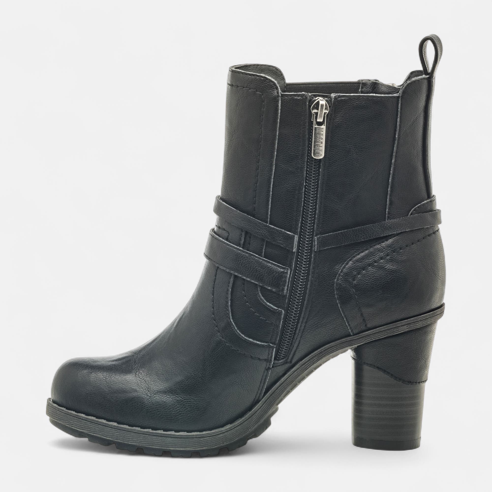 Boots chelsea à talon Femme noir