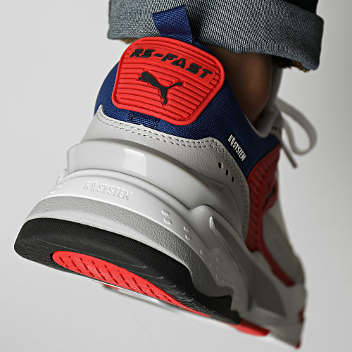 Baskets RS Fast Limiter Suede 387825 Puma White High Risk Red Gray Violet