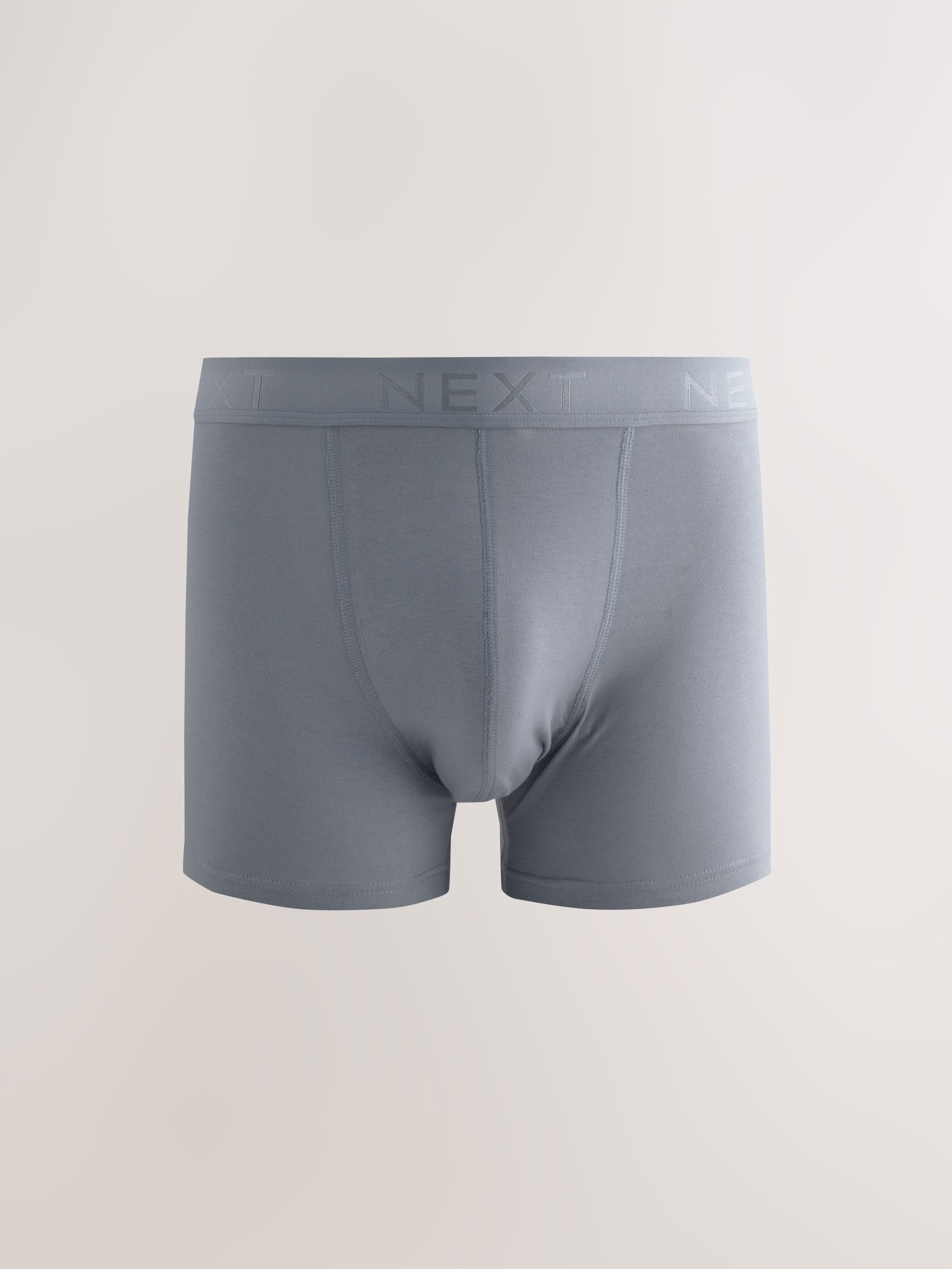 Blauw/grijs/ecru - Verpakking van 10 - Katoenrijke trunk boxers