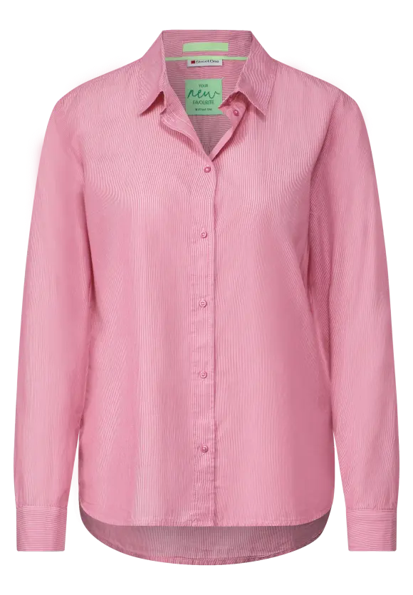 Streifen Hemdbluse - cozy pink
