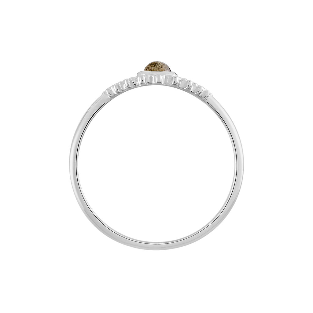 Bague Nyoko Argent Blanc Labradorite