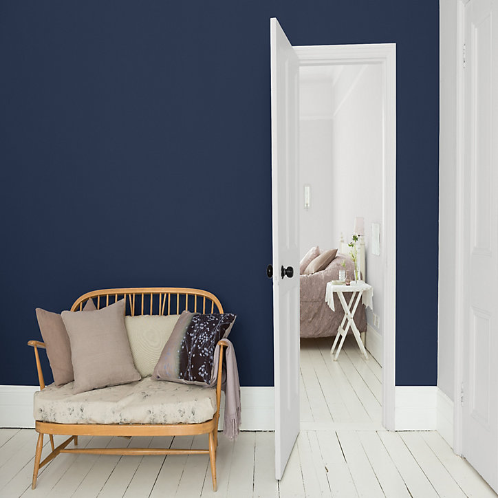 Peinture murs et boiseries Color Resist Dulux Valentine satin bleu marine 2,5L