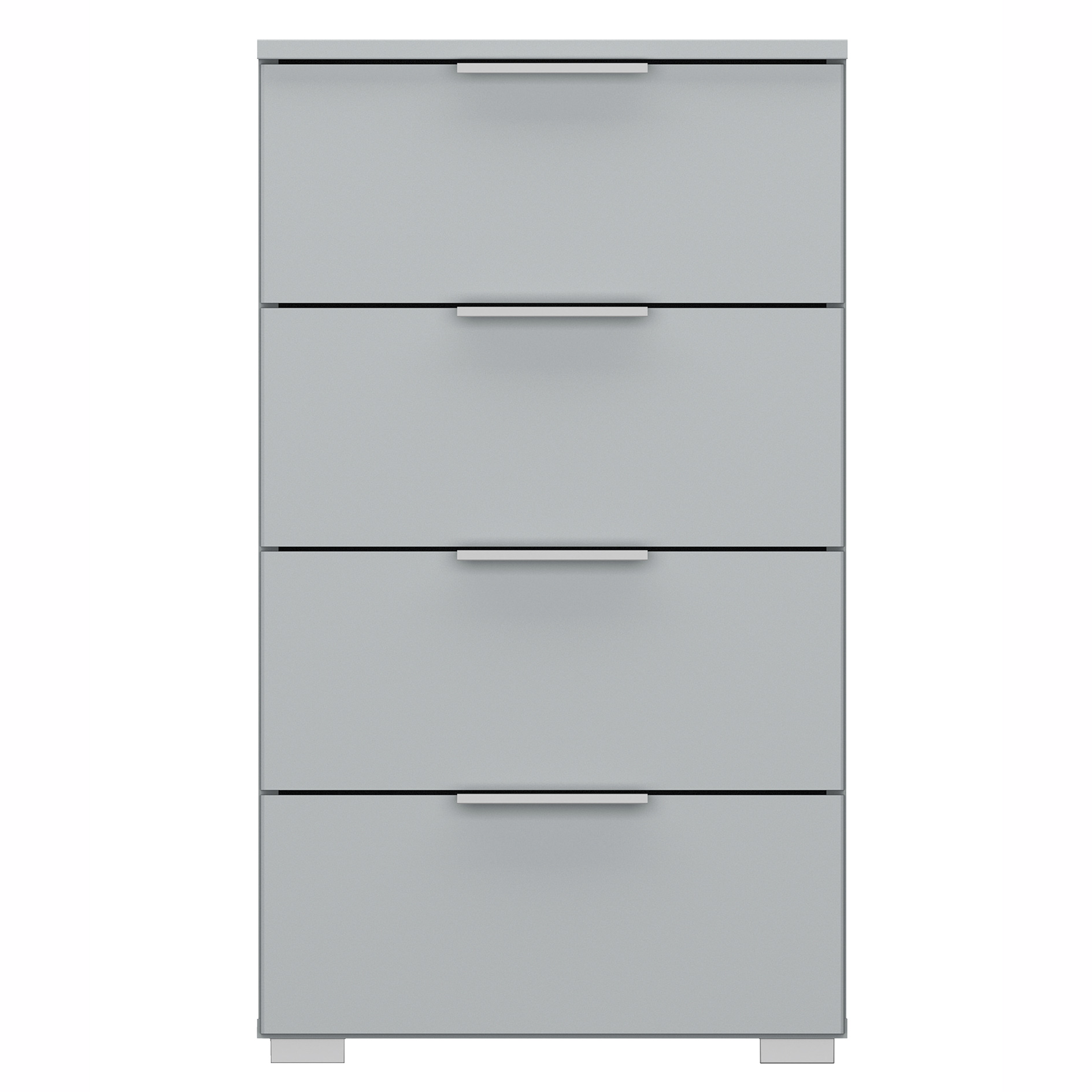 Kommode - seidengrau - 4 Schubkästen - 47 cm