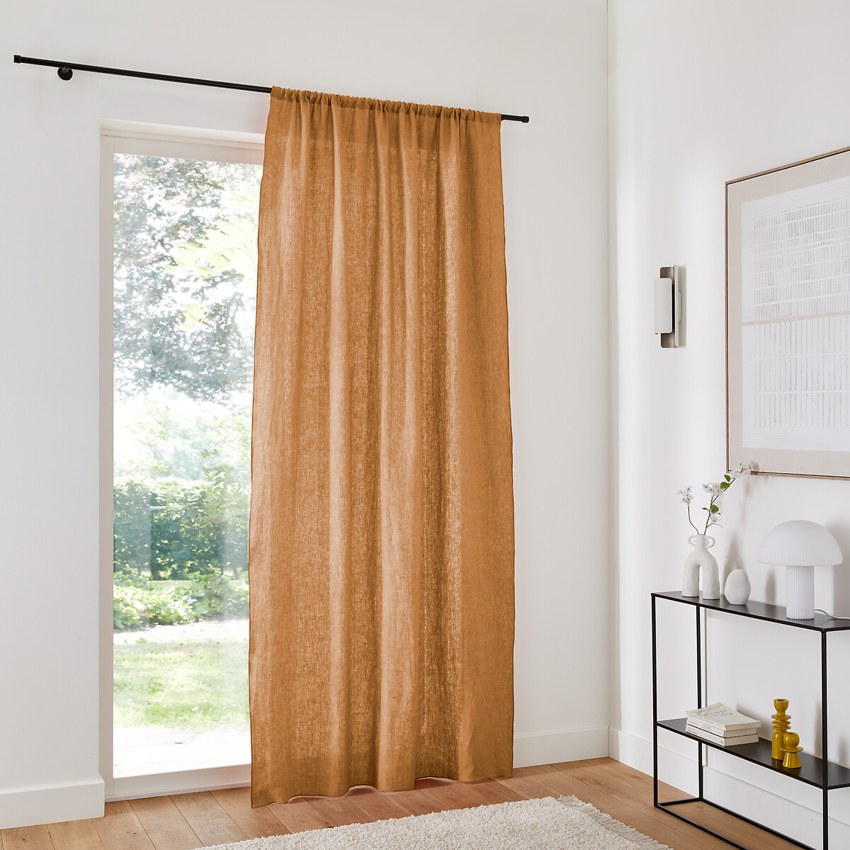 LA REDOUTE INTERIEURS<br>Painel de cortina em linho lavado, Onega