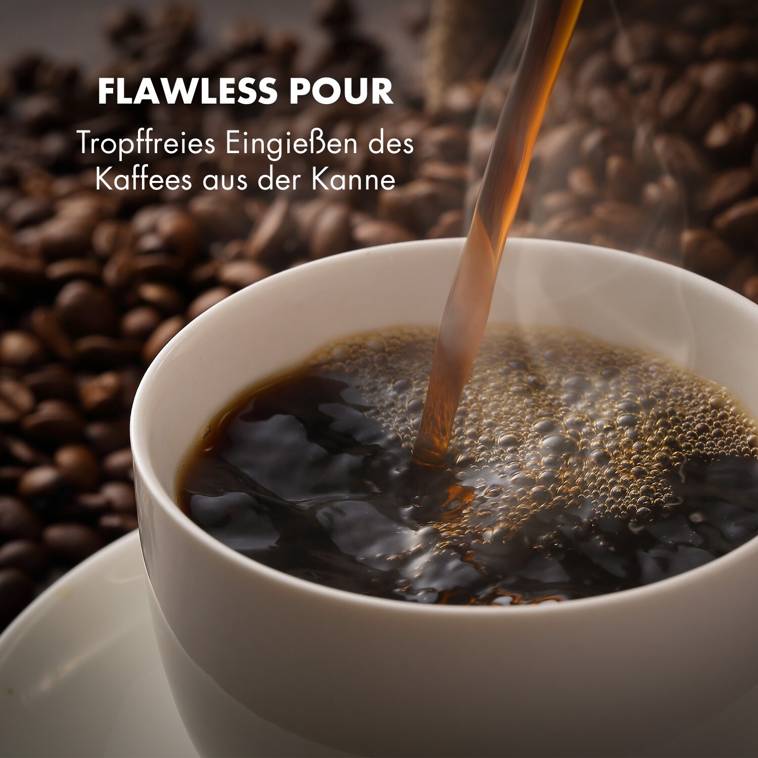 Kaffeemaschine Arabica 800W EasyTouch Control silber/schwarz 1.2 Liter