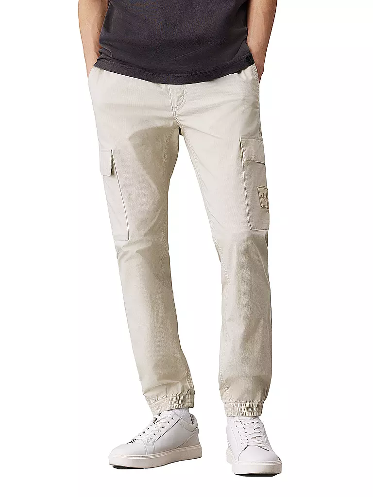 CALVIN KLEIN JEANS Cargohose Skinny Fit creme