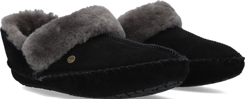 Warmbat - Fjorda - Pantoffels - Zwart - Wol