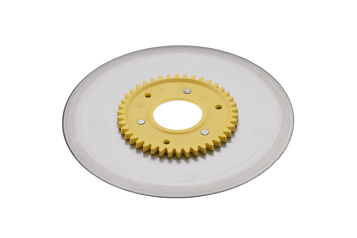 Standard Schinken-/Aufschnittmesser mit gelbem Zahnrad