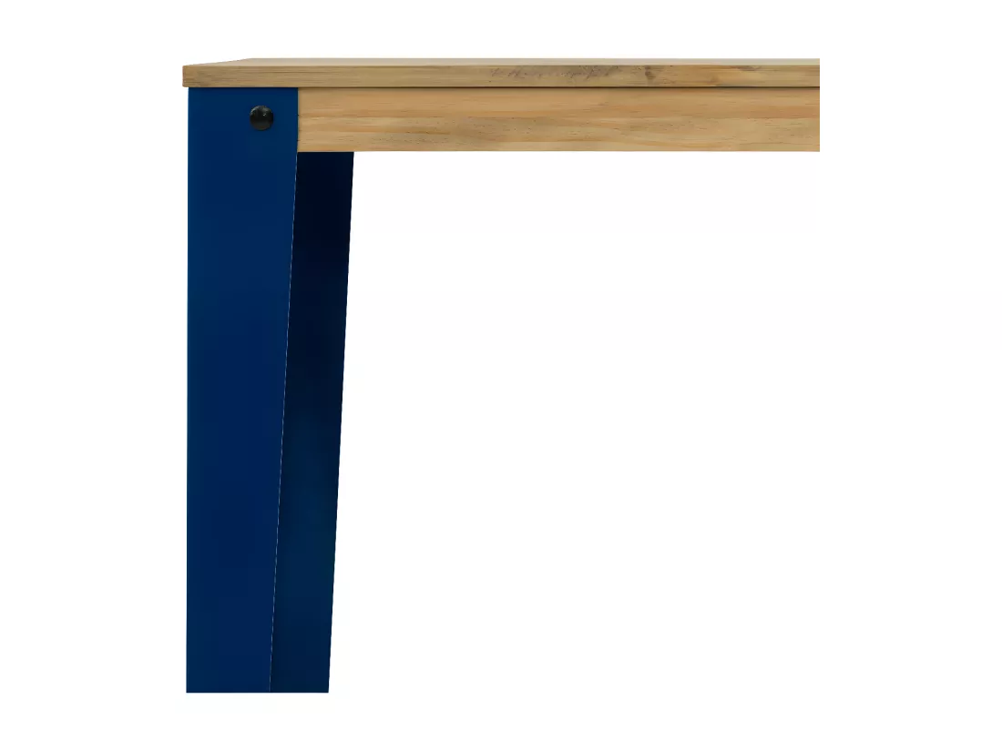 Table Mange debout Lunds 39x70x110cm Bleu-Vieilli. Box Furniture