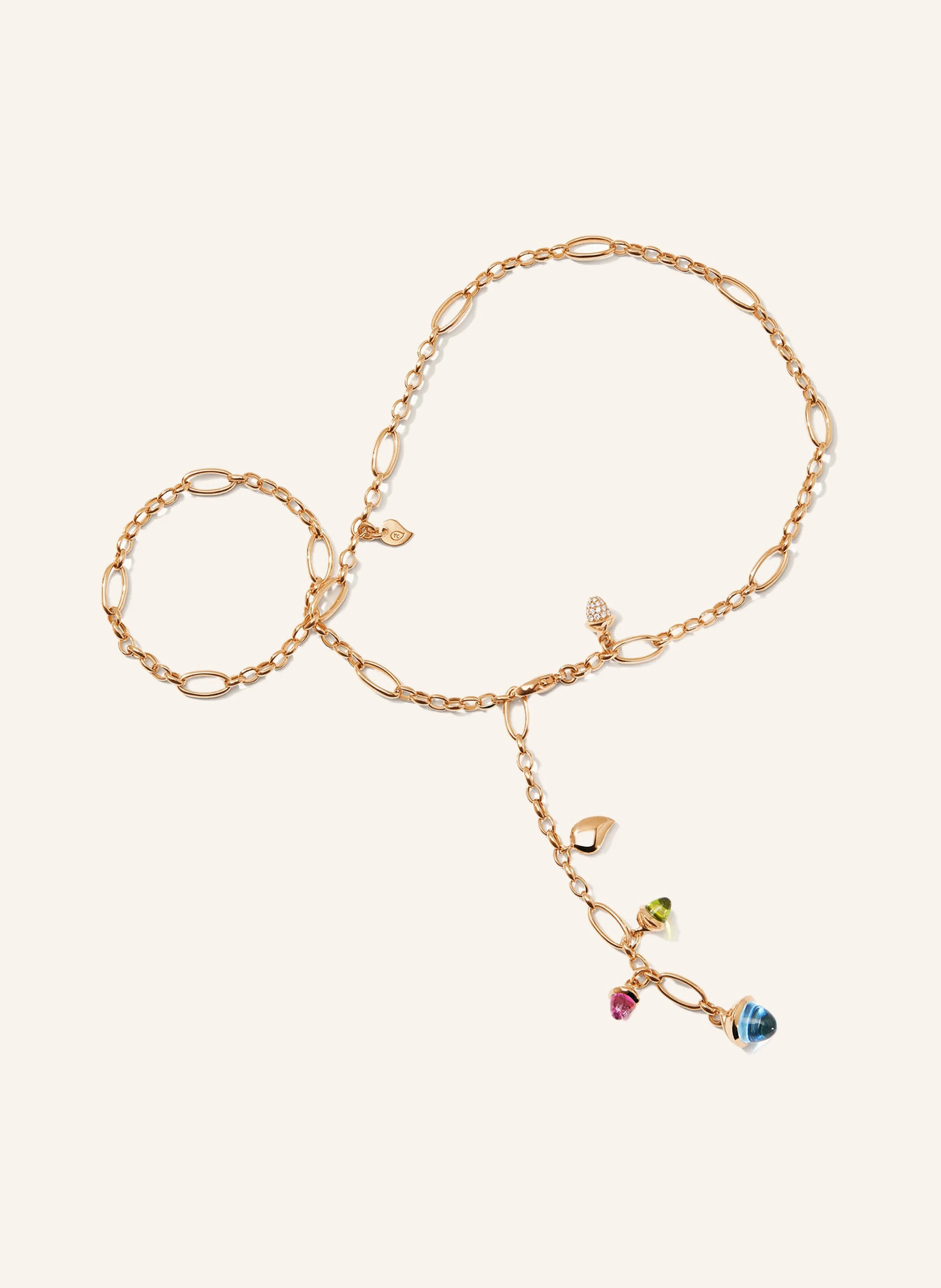 TAMARA COMOLLI Halskette NECKLACE MIKADO DELICATE 51 CM 'CANDY' WITH DIAMOND PAVÉ Candy mit Diamant Pavé