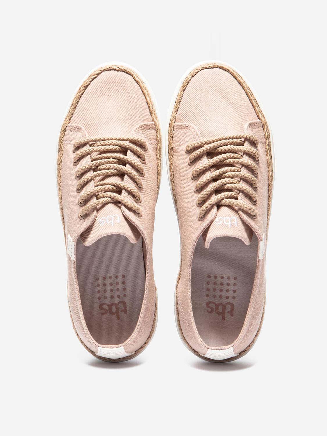 Tennis Femme En Toile de Coton Recyclé Blush