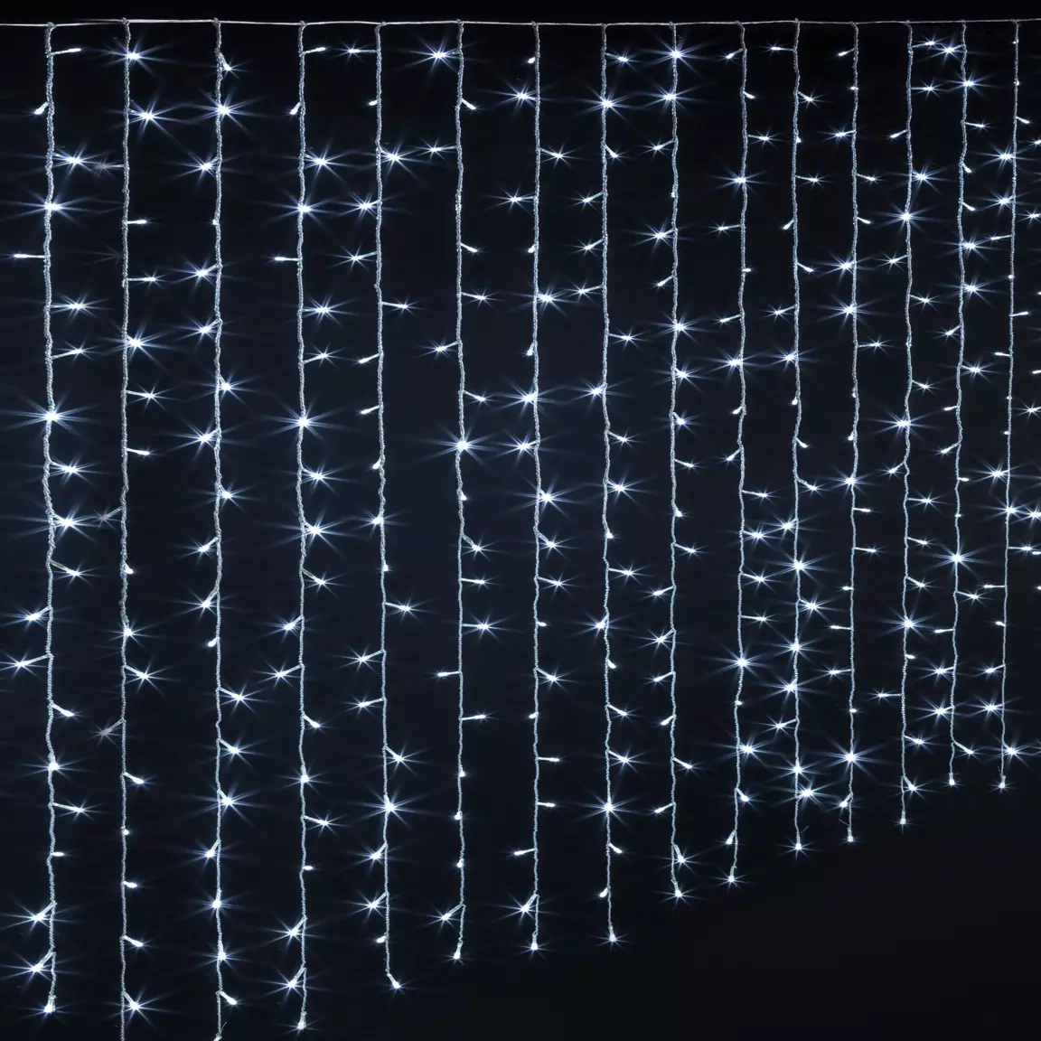Rideau lumineux H1,5 m L0,90 m 150 LED Blanc froid