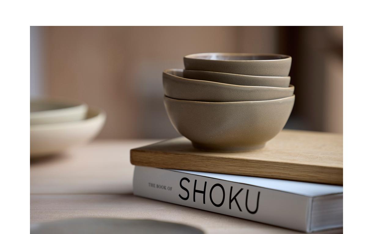 Schale Shoku 12.5 cm, 6 Stück, BraunSchalen-Set aus Steinzeug