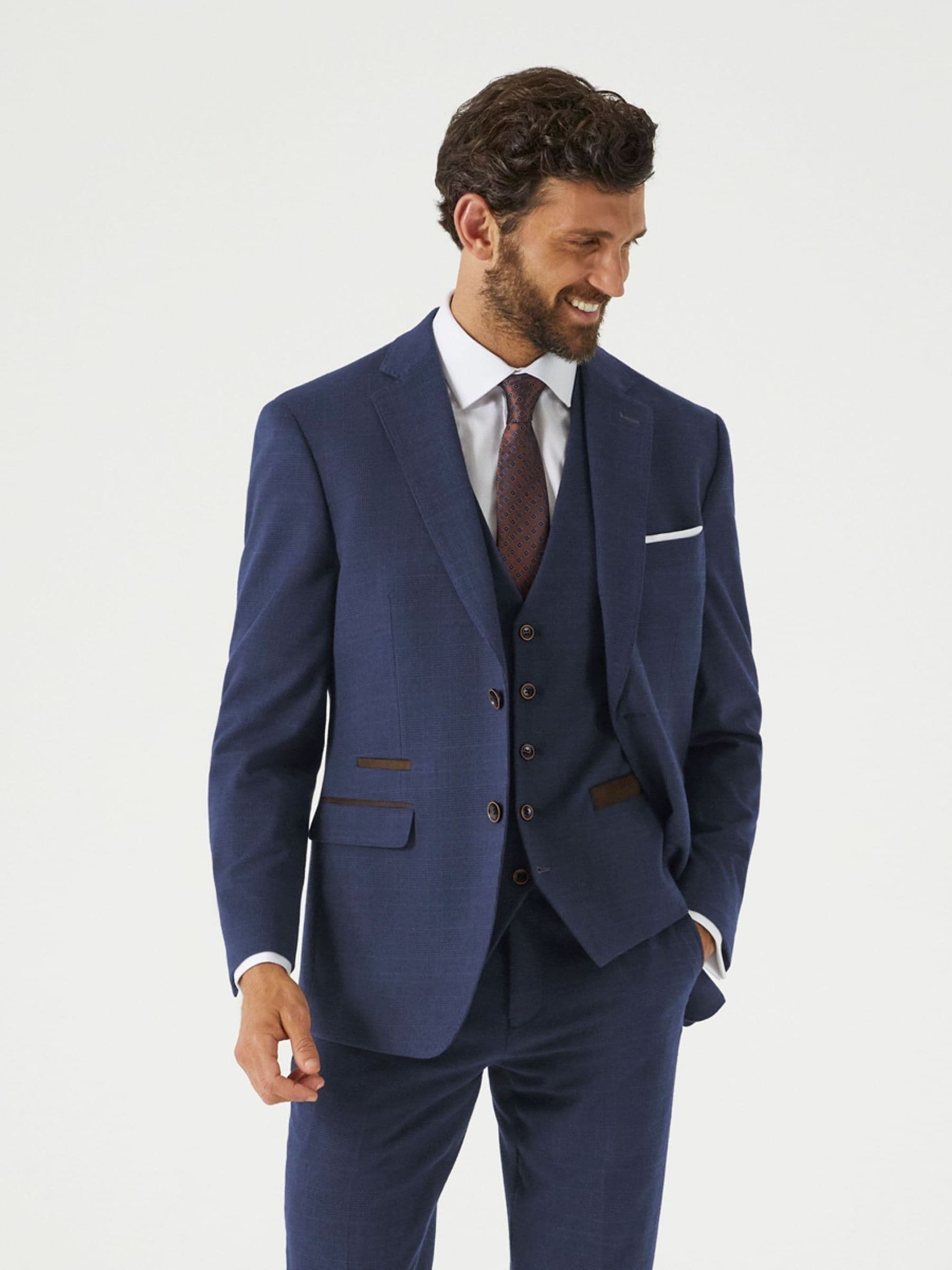 Skopes Guildford Suit Soft Touch Tailored Fit Check Jacket