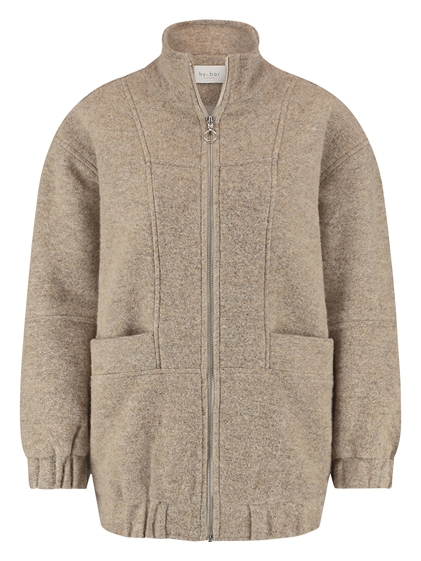Veste ample en laine mélangée | Beige