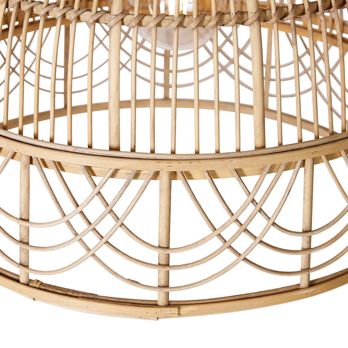Smart hanglamp rotan 49 cm incl. Wifi G95 - Michelle