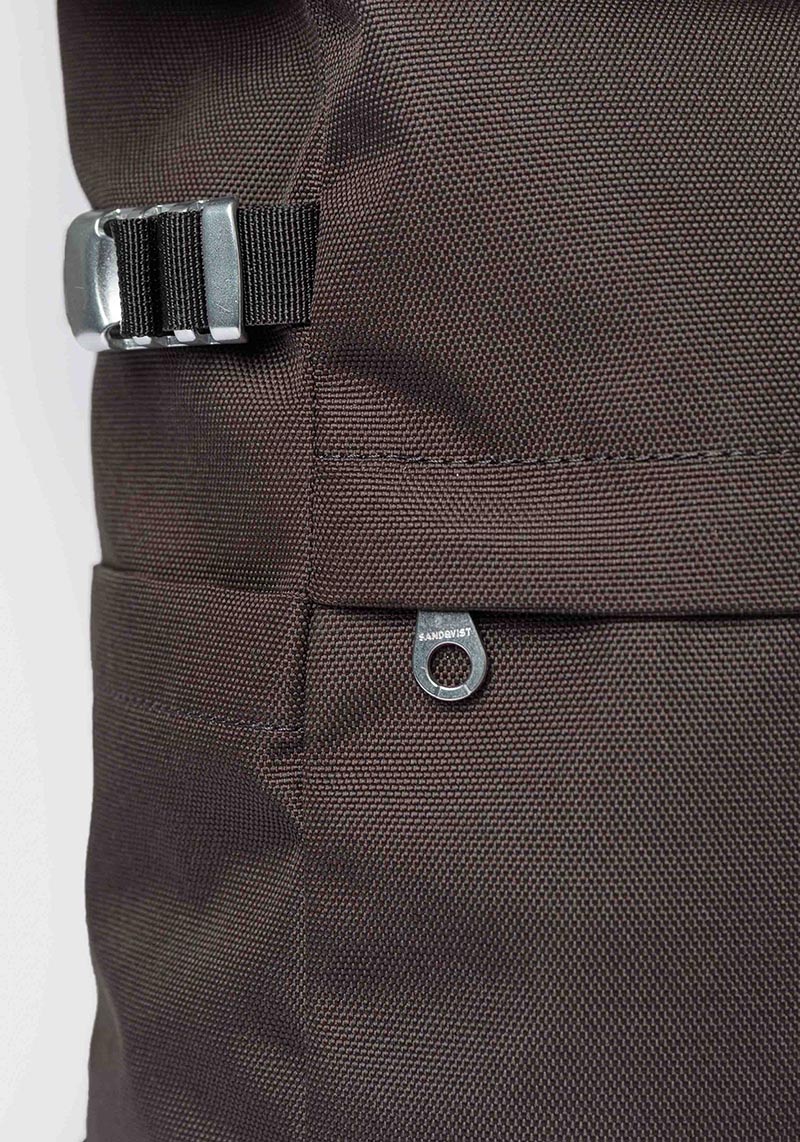 Sandqvist Rucksack Icon Rolltop Backpack M Brown With Natural Leather