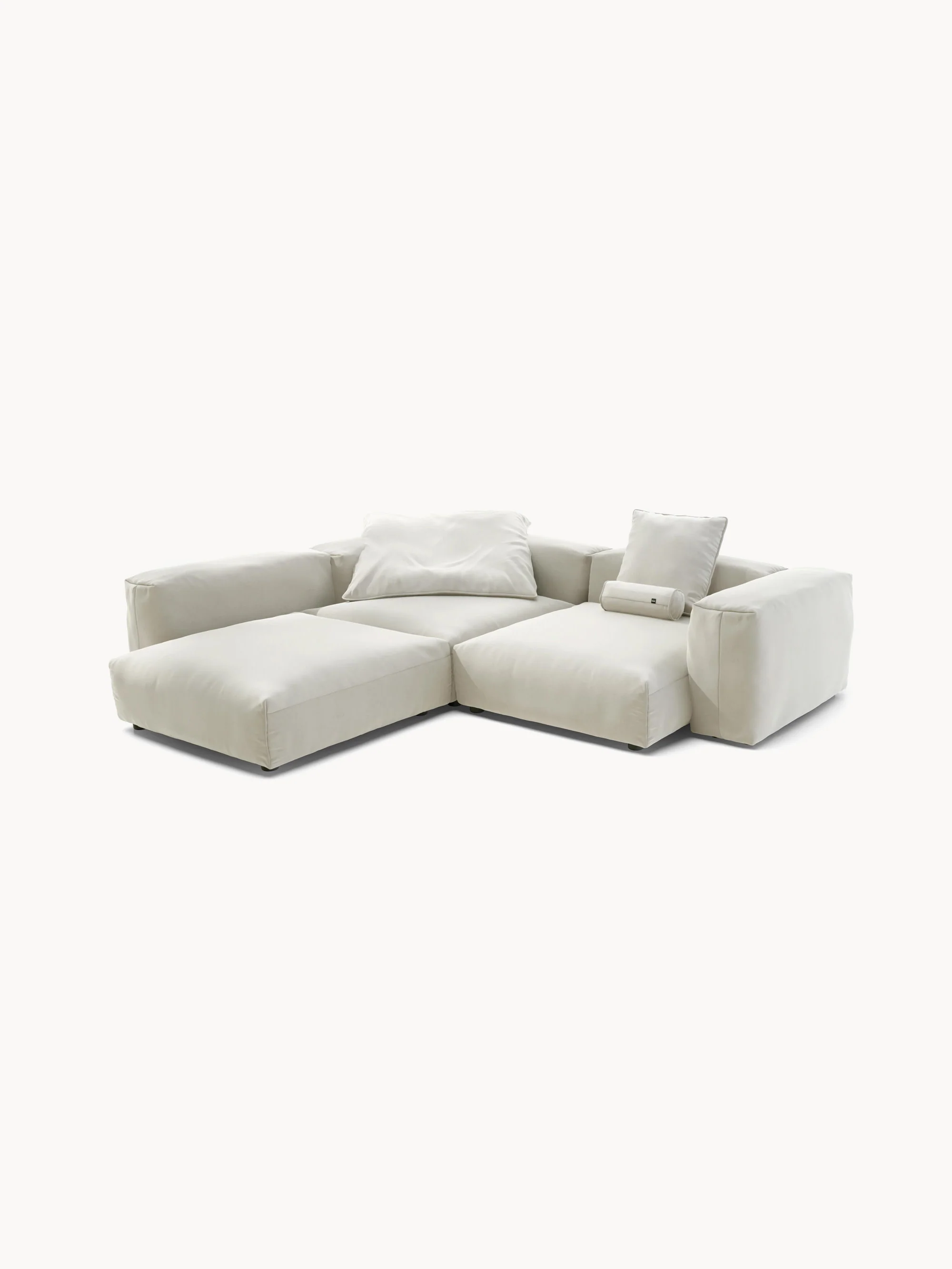 Fluwelen modulaire bank Vetsak (4-zits)