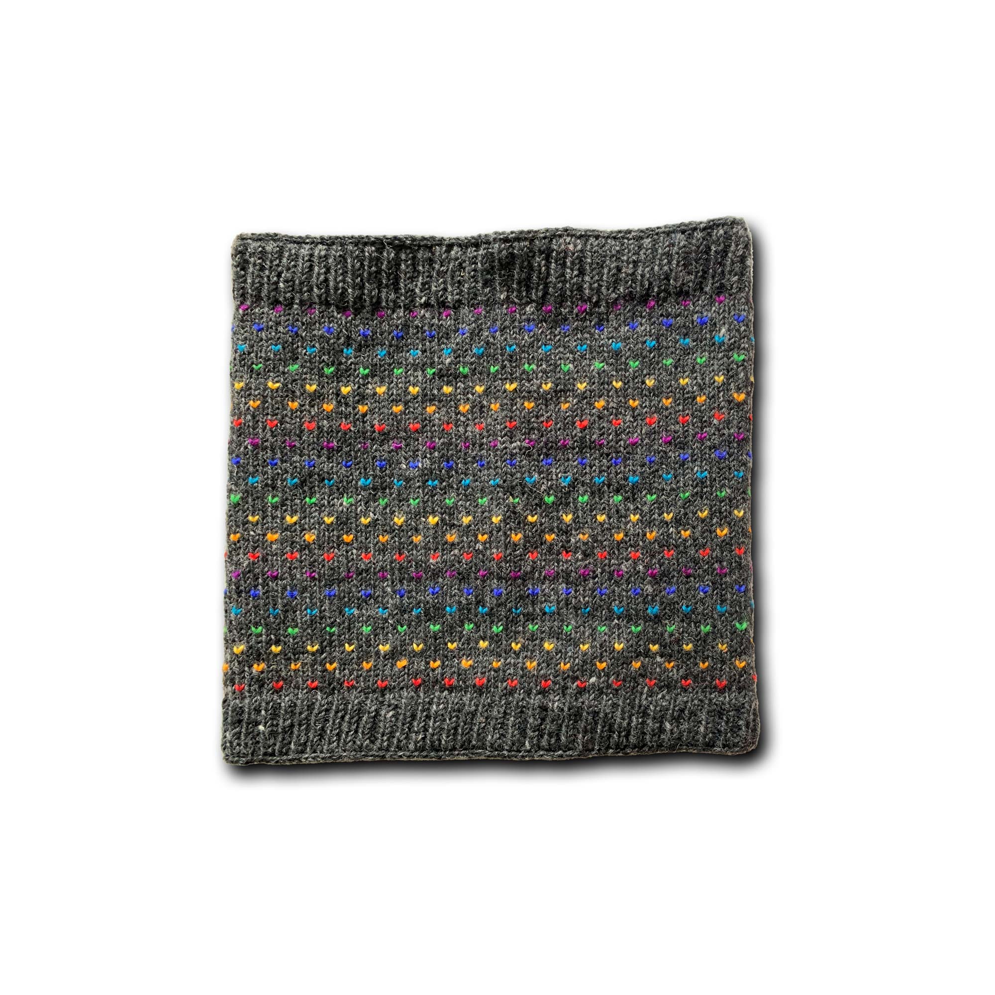 Rundschal, dunkelgrau, multicolor, B 28 cm, H 26 cm günstig bestellen
