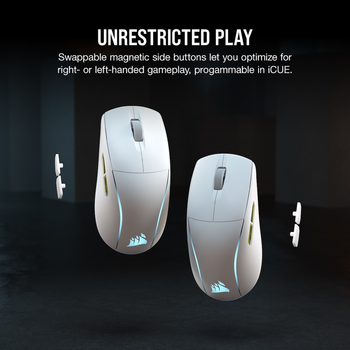 Corsair M75 RGB trådløs gamingmus (hvit)