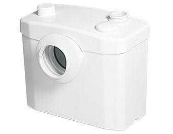 Sanibroyeur Sanitop fecaliënvermaler Sanitop Silence voor WC en fontein of wastafel 330x163x263mm inlaatzijde 1xDN100 1xDN40 wit