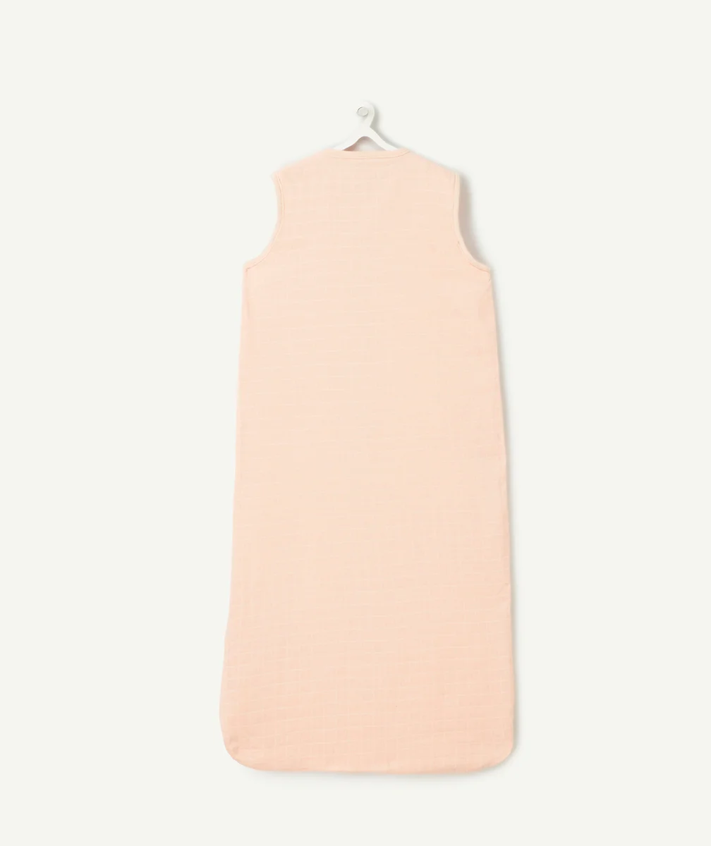 JOLLEINGIGOTEUSE SANS MANCHES EN GAZE DE DE COTON ROSE