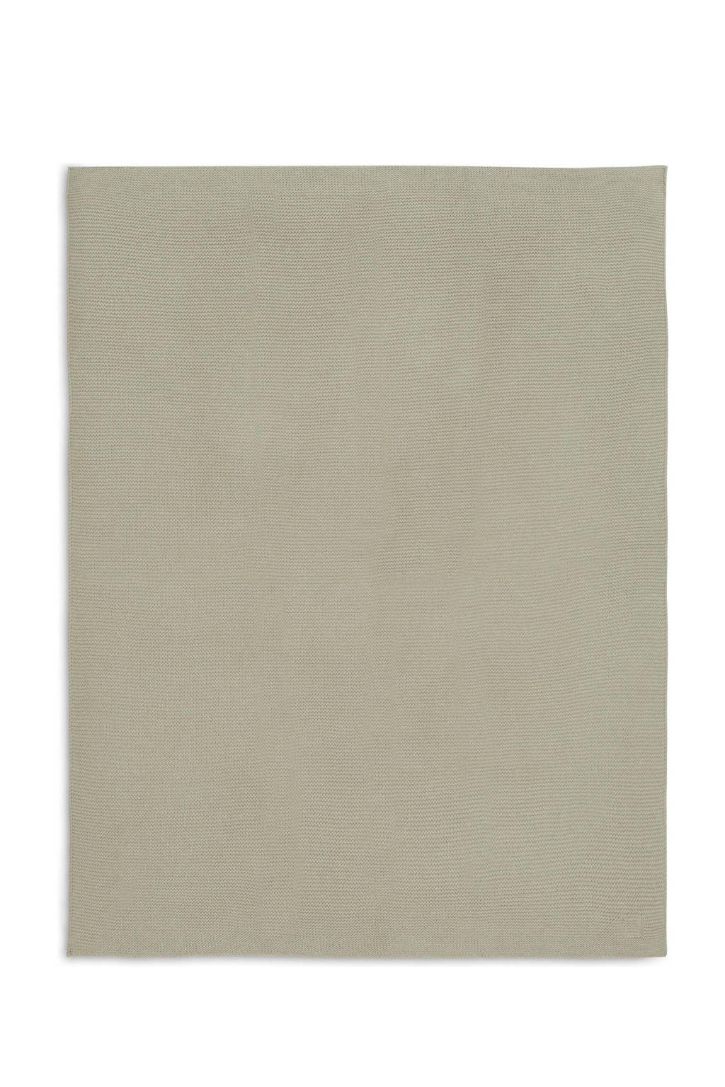 baby ledikantdeken 100x150cm Basic Knit - Olive Green