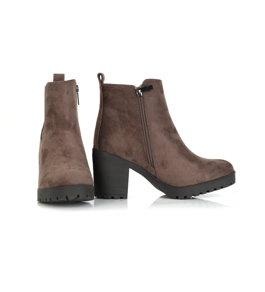 Botas de cano curto Xti 34351 taupe - Altura do salto: 8 cm -
