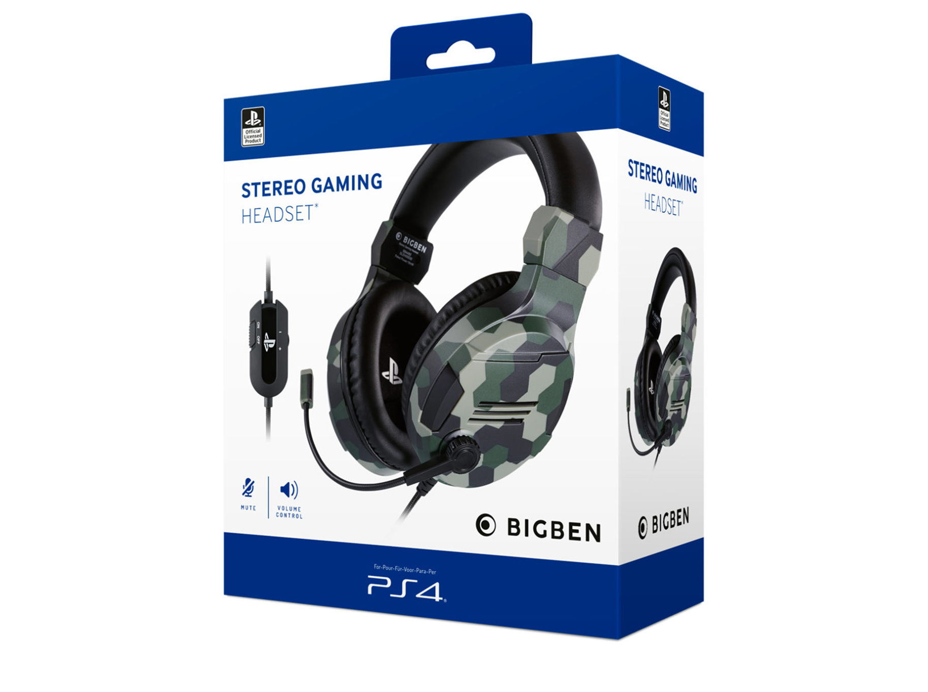 AUSCULTADOR PS4 BIGBEN GAMING V3 CAMUFLADO